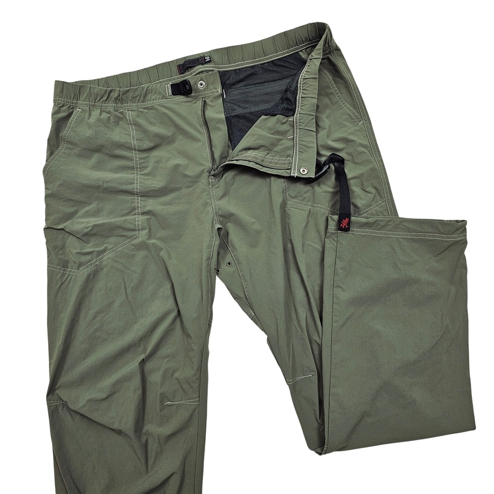 Gramicci G-Pants Mens XXL Olive Green Nylon Stretch Climbing Hiking Gorpcore